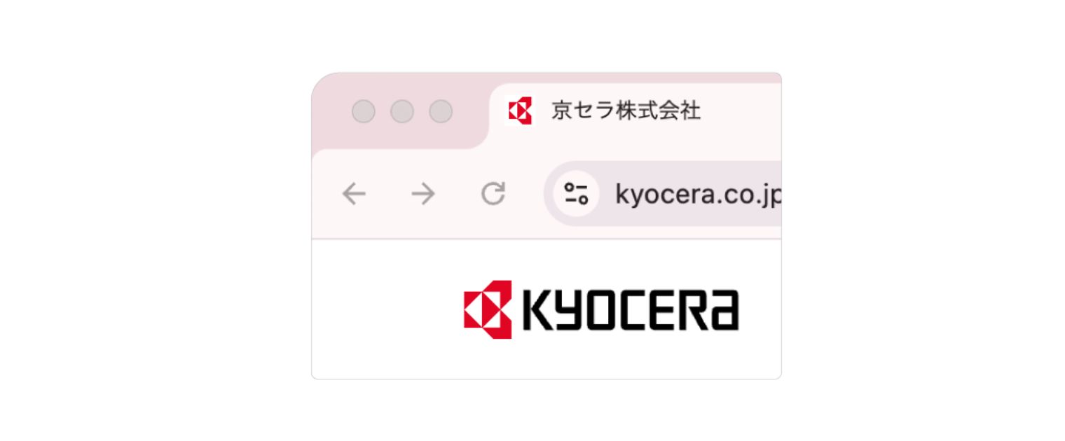 Webサイトのファビコン ( ※1 )